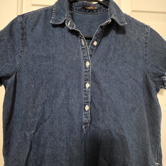 J. Mclaughlin Jones Indigo Denim Dress Size Xsmall - Picture 3 of 11